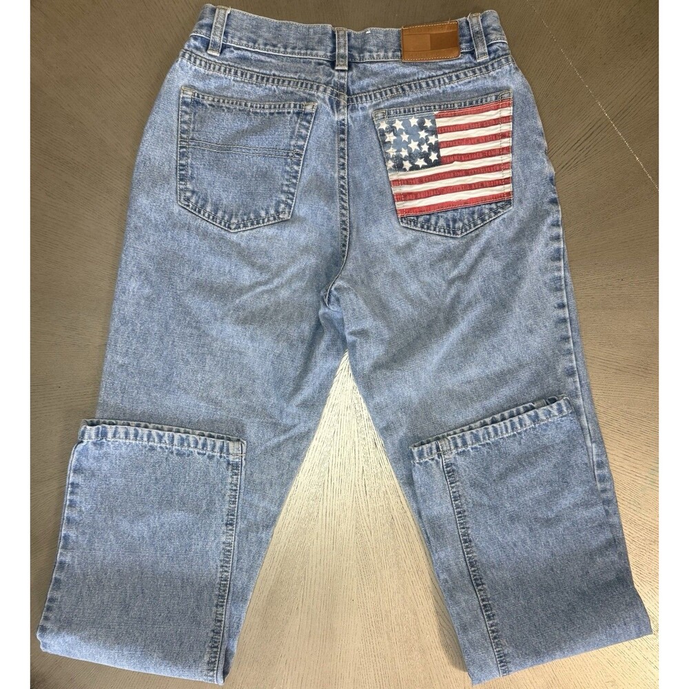 Vintage 2001 Tommy Hilfiger Jeans Womens 4 American Flag Pocket High Rise